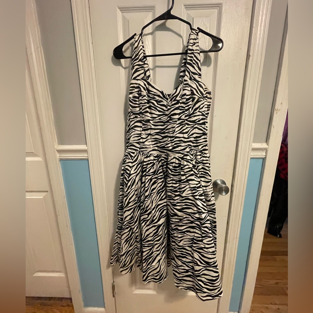 Pin Up Girl Clothing Zebra Print Dress